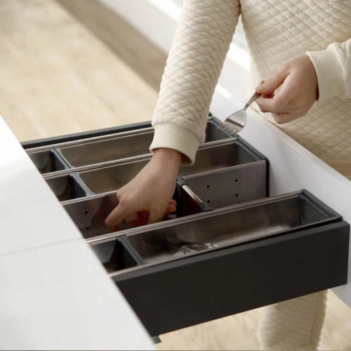 Вкладыш 60/400 шуфлядный металлический Organizer нержавеющая сталь (373*564*65) AKS_3