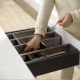 Вкладыш 60/400 шуфлядный металлический Organizer нержавеющая сталь (373*564*65) AKS_preview_1