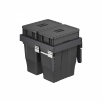 Выдвижные мусорные контейнеры 450 GEO X h600 (2*30LT), графит AKS фотография