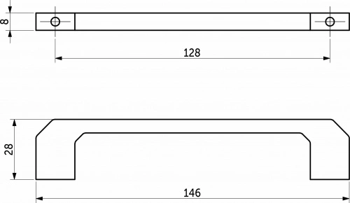 Ручка меб. скоба мет. VULKAN 128 мат хром, AKS_2