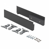 Держатель передней стенки внутреннего ящика H=167 Slimbox Evolution графит с рейлингом на фасаде фотография