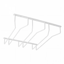 Держатель подвесной для бокалов NORWIG трехрядный, белый AKS фотография