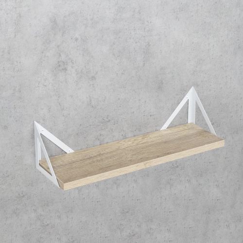 Полкодержатель мет. RISE 130*130*130*1.5 белый AKS_5