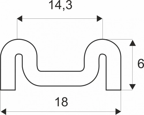 Профиль алюминиевый SISO направляющая нижняя L-2000 мм_2