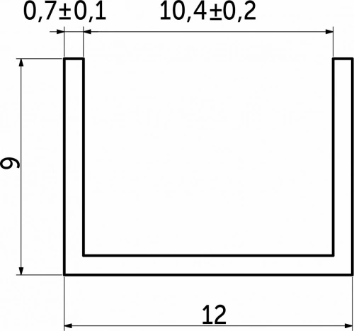 Планка торцевая 10 матовая (L=3.05) AKS_2