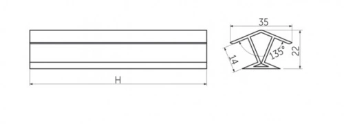 Угол универсальный 135 к цоколю мебельному ПВХ h=100 белый РФ_2