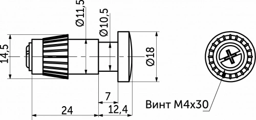 Заглушка модерн, трубы d16 античная бронза РФ_2