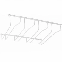 Держатель подвесной для бокалов NORWIG четырехрядный, белый AKS фотография