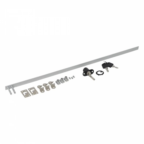 Замок для выдвижных 3-х ящиков механический центральный 288/500, черный, AKS_1