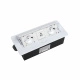 Выдвижной удлинитель Nova USB, 2 розетки, USB A + USB C, белый, AKS_preview_1