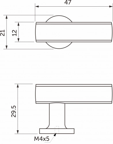 Ручка меб. SIGMA, хром глянец, AKS_2