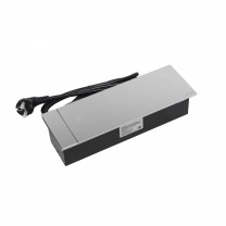 Выдвижной удлинитель Hollander, 2 розетки, 2xUSB, HDMI, LAN, шлиф. сталь AKS
