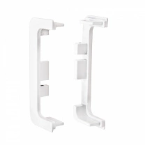 Комплект заглушек металлич. к профилю Gola, С-образных (левая+правая) белый глянец 3 AKS