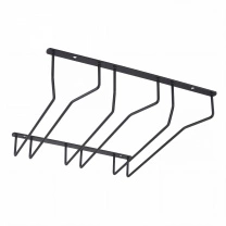 Держатель подвесной для бокалов NORWIG трехрядный, черный AKS фотография