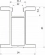 Профиль алюминиевый SENATOR черный глянец вертик. Н-образный АЛЮТЕХ (L-5300) (011.RAL9005)_preview_1