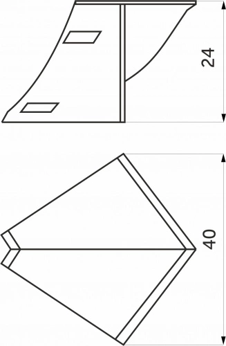 Уголок ПВХ внутрен. к плинтусу LР NW светло-серый (56) EL-MECH-PLAST_2