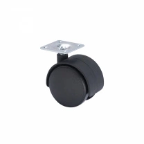 Колесо меб. пласт. d40 с площадкой, черный AKS