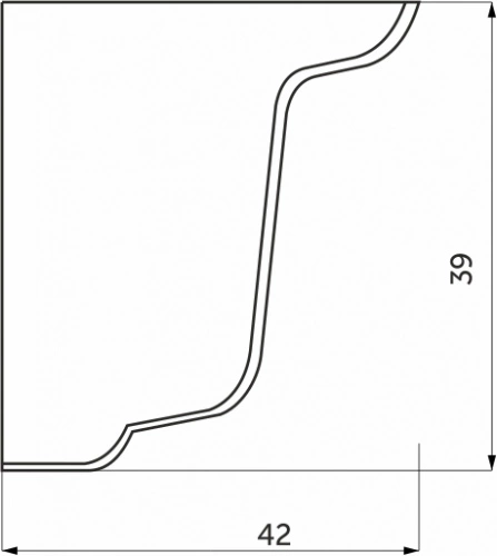 Уголок ПВХ внутрен. к плинтусу 127 алюминий Rehau_2