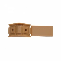 Уголок пластиковый одинарный с крышкой совместно ольха -10- (уп/20шт) AKS фотография