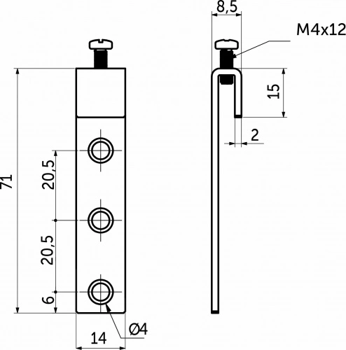 Кронштейн INDAUX AKS_2