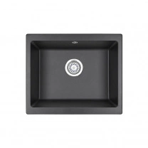 Мойка кварц, прямоугольная, 5551, 550*460мм, черный металлик, под столешницу, Granula фотография