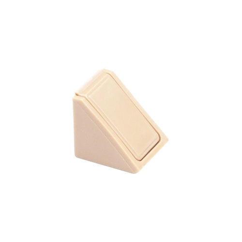 Уголок пластиковый одинарный 20*20 с крышкой совместно ваниль 07 (уп/500шт) AKS_1