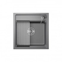 Мойка кварц, прямоугольная, KS-5002, 500*510мм, алюминиум, на столешницу, Granula фотография