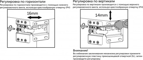 Навес регулируемый левый+правый+планка+белые заглушки VOLAT AKS_4