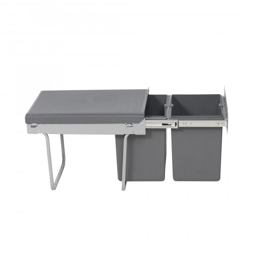 Мусорные контейнеры выдвижные 400 (2*18LT), серый AKS_3