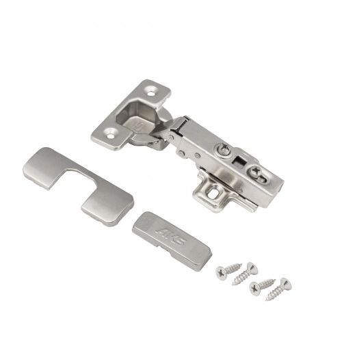 Петля накладная с доводчиком 45мм h0 clip-on AKS (саморезы, заглушки)_3