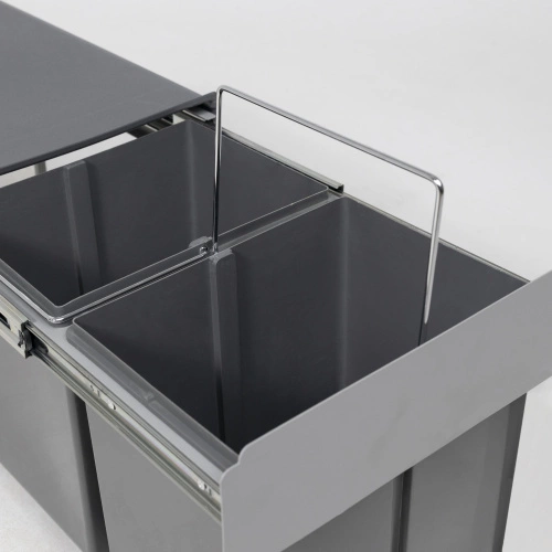 Мусорные контейнеры выдвижные 400 (2*18LT), серый AKS_4