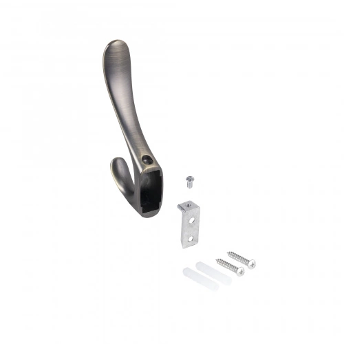 Крючок меб. двухрожковый мет. ROMA античная латунь матовая AKS_5