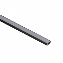 Профиль алюминиевый SIRIUS-1407S накладной с экраном, цвет черный, 2м, AKS фотография