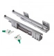 Направляющая скрытого монтажа L-500 с доводчиком ДСП до18mm с замками AKS SLIM SLIDE полное выдвижение_preview_1
