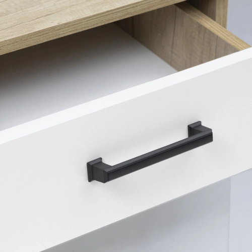 Ручка меб. скоба мет. IONIKA 128, черный матовый, AKS_6