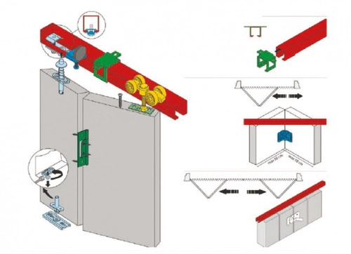 Комплект STANFOLD для 1 складной-сдвижной дверей LAGUNA 40кг (без направляющей)_4