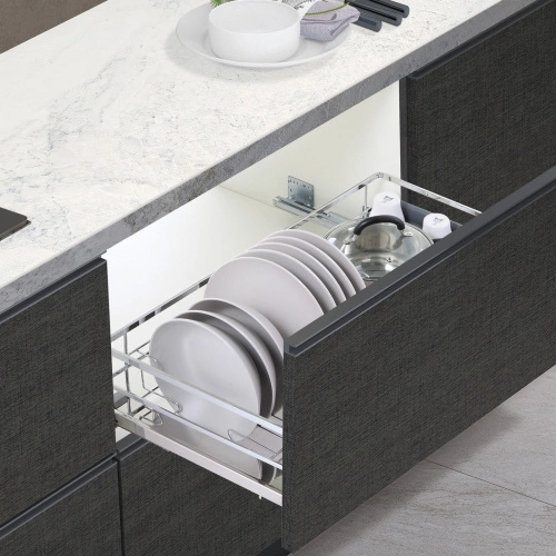 Выдвижная корзина-сушка 600 FLAT LINE нерж.сталь, хром AKS_3