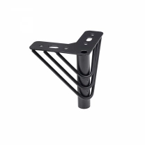 Опора меб. мет. RAY h120 угловая черный AKS Опора меб. мет. RAY h120 угловая черный AKS