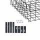 Выдвижная корзина для белья 500 (455*485*200) б/н, графит WIEXPOL_preview_1
