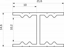 Профиль алюминиевый SENATOR коньяк соединительный L-6000 мм АЛЮТЕХ 
