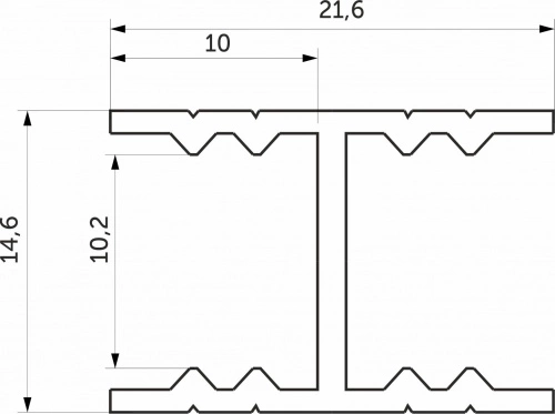Профиль алюминиевый SENATOR шампань соединительный L-6000 мм АЛЮТЕХ_2