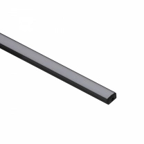 Профиль алюминиевый AKS SIRIUS-1407S накладной с экраном, цвет черный, 2м фотография