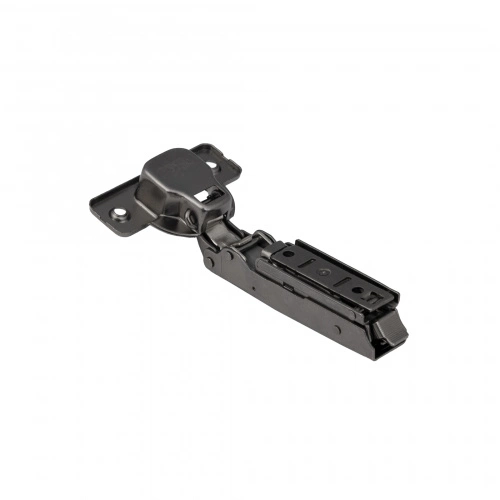 Петля накладная с доводчиком 45мм h0 clip-on AKS PLUS 3D узкая черная (саморезы, заглушки)_4