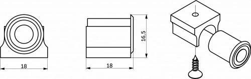 Выключатель сенсорный, с диммированием, врезной/накладной, 12V/24V, 60W/120W, для блоков питания Splitter, черный, AKS_2