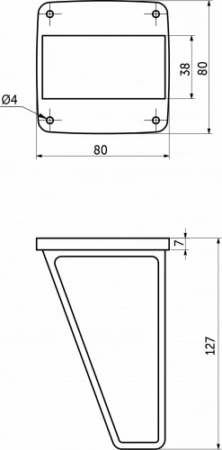 Опора меб. пласт. В-18 h130 черный AKS_2