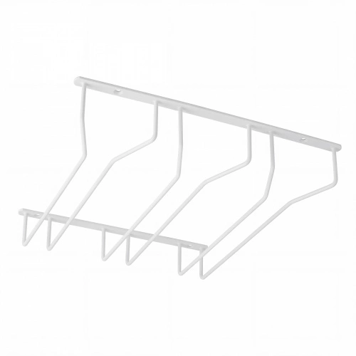 Держатель подвесной для бокалов трехрядный, белый AKS_1