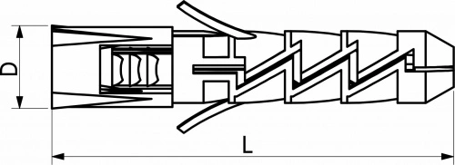 Дюбель распорный 8*40 (уп/500шт) Tchappai_2