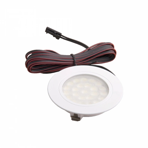 Светильник светодиодный SUN, врезной, 2W, 12V, круглый, белый, 6000К, AKS_1