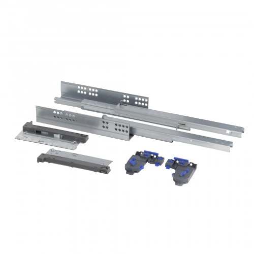 Направляющая скрытого монтажа L-300 push to open ДСП до19mm с замками PRIME by AKS 3D полное выдвижение_3