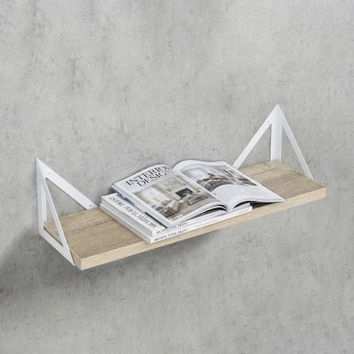 Полкодержатель мет. RISE 130*130*130*1.5 белый AKS_6